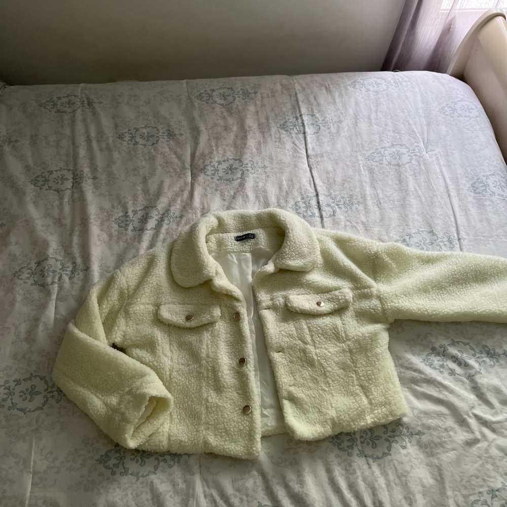 Button Up Cropped Winter Jacket